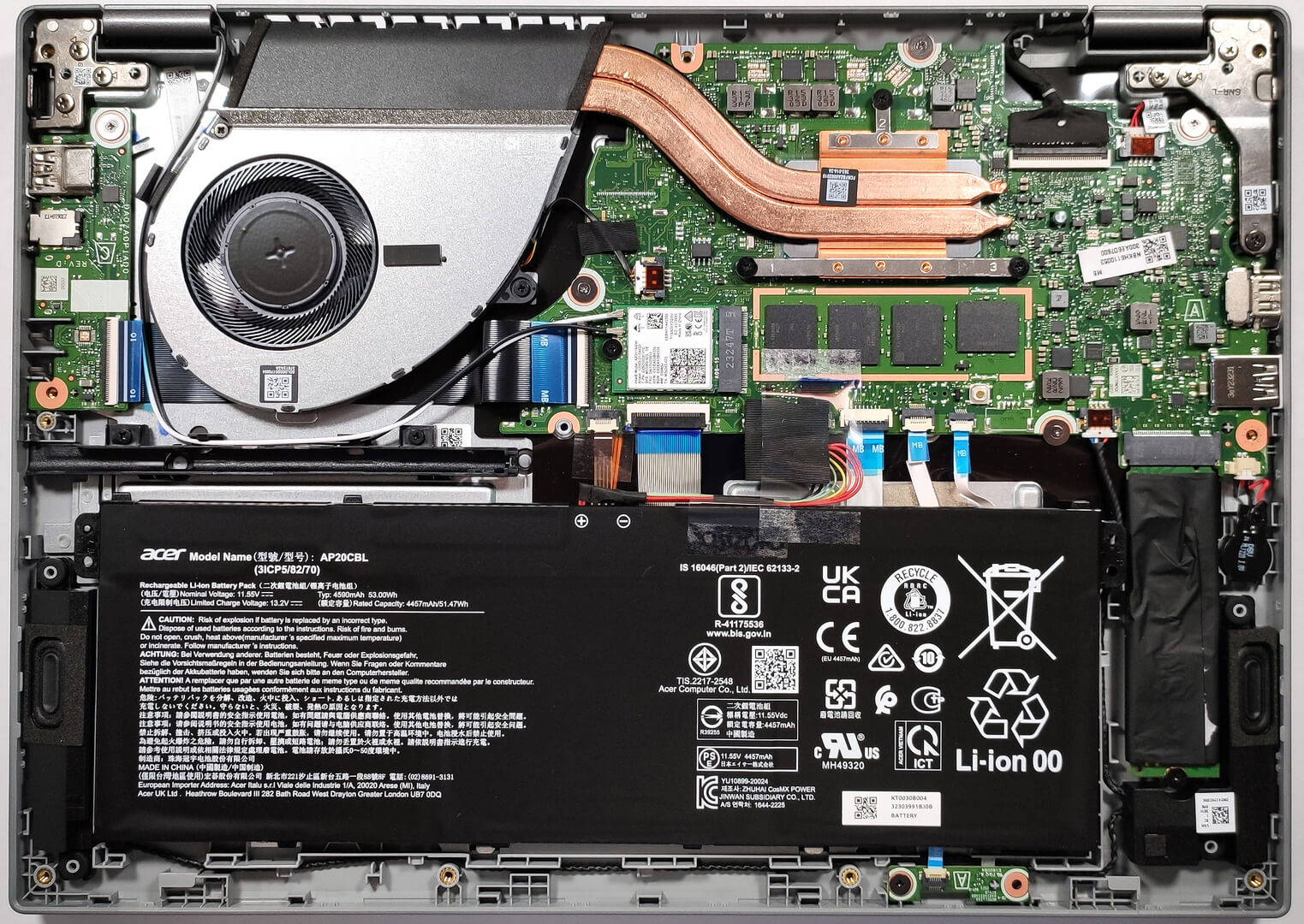 Internal Photo of Acer Aspire A315-510p A315-24P A515-48M A514-56M A515-58 CPU Fan original (ACER A514-56M)